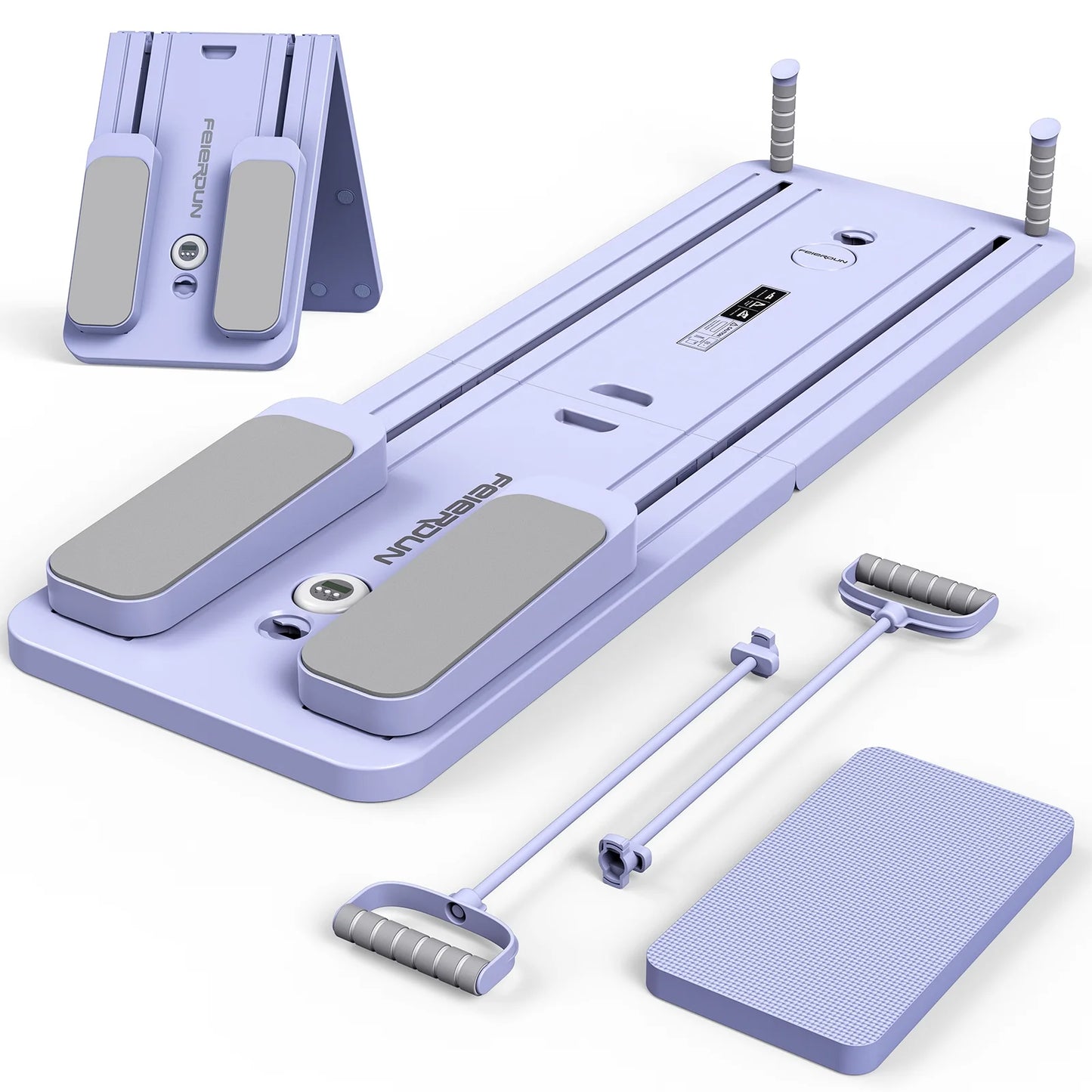 300 LBS Weight Capacity Multifunctional Fitness Board with Automatic Rebound, Core Training Ab Roller, Foldable Workout Machines - Full Body Workout Equipment, Home Pilates