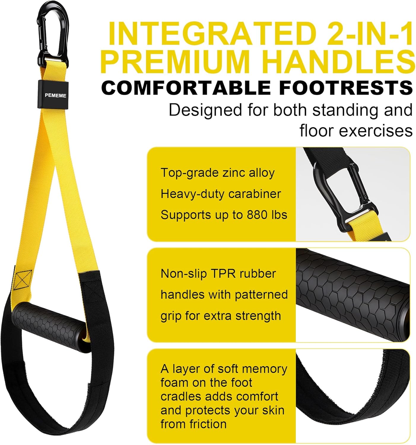 Home Resistance Training Kit | Full-Body Workout with Suspension Trainer Straps, Door Anchor, Handles, and Carrying Bag | Complete Home Gym Equipment