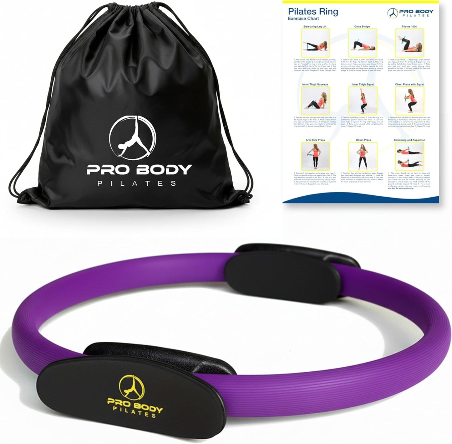 Fitness Circle – 14 Inch Pilates Ring for Focusing on Toning Inner Thighs, Arms, and Core