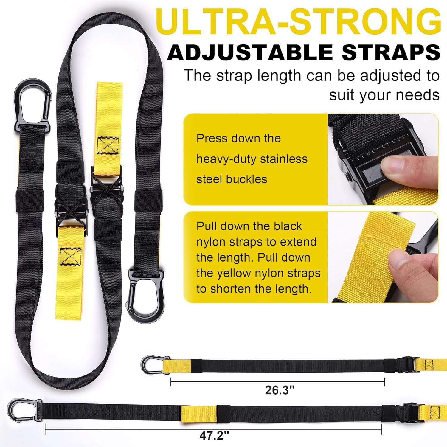 Home Resistance Training Kit | Full-Body Workout with Suspension Trainer Straps, Door Anchor, Handles, and Carrying Bag | Complete Home Gym Equipment