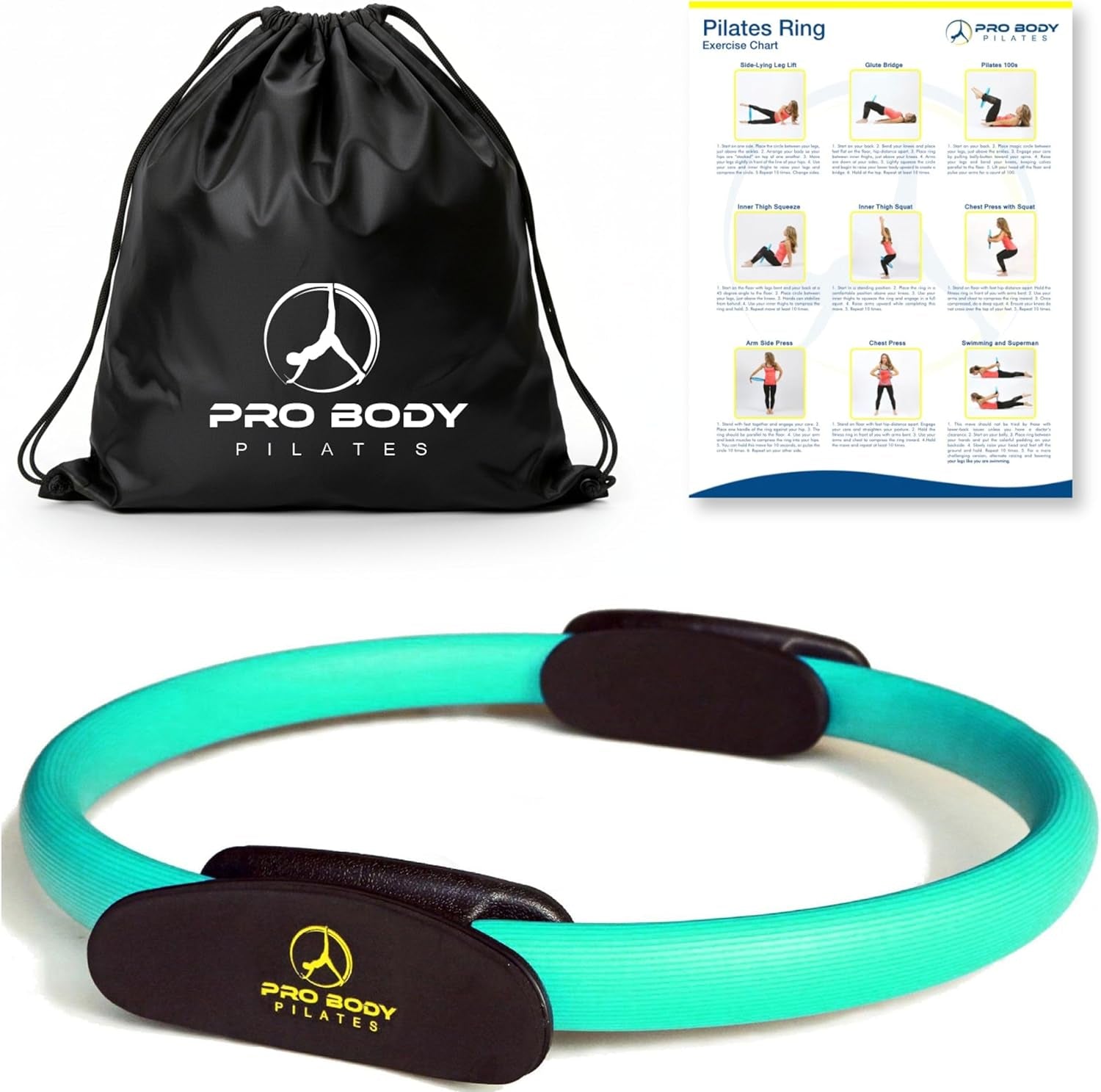 Fitness Circle – 14 Inch Pilates Ring for Focusing on Toning Inner Thighs, Arms, and Core