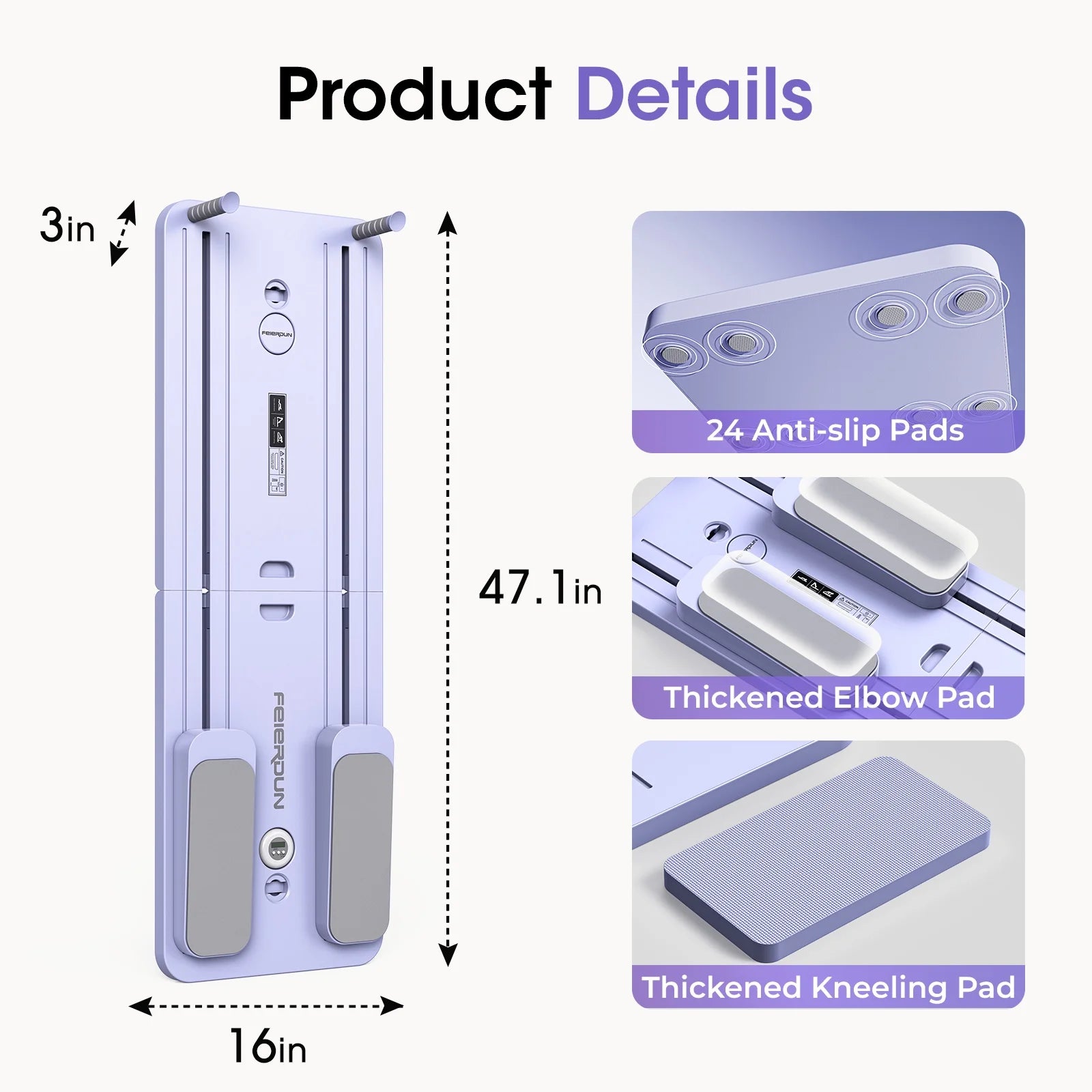 300 LBS Weight Capacity Multifunctional Fitness Board with Automatic Rebound, Core Training Ab Roller, Foldable Workout Machines - Full Body Workout Equipment, Home Pilates